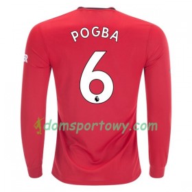 Koszulka Manchester United Paul Pogba 6 Domowe Koszulki Piłkarskie 2019-2020 Długi Rękaw